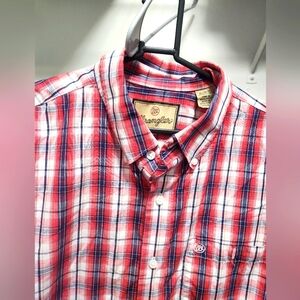 Wrangler Men's Red Plaid Shirt